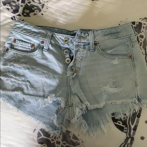 abercrombie and fitch jean shorts